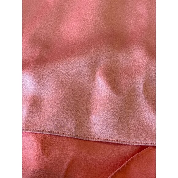 Theia One-Shoulder Coral Maxi Dress W/Ruffle Detail Womens Size 8 Polyester Blen - Picture 11 of 11